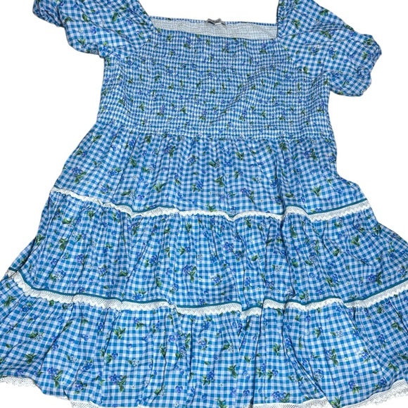 JessaKae women’s 6x blueberry muffin tiered gingham maxi dress smocked - Picture 4 of 7